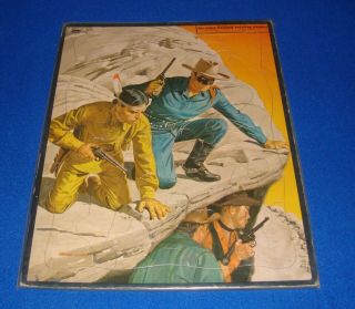 1953 The Lone Ranger Picture Puzzle By Whitman 14 " X 11 " Tray Puzzle