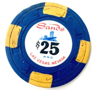 Las Vegas Sands Casino Chip $25 Blue/yellow - Las Vegas Nevada