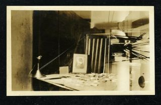 Vintage Photo Abstract Double Exposure York City Office Desk Photo 1930 