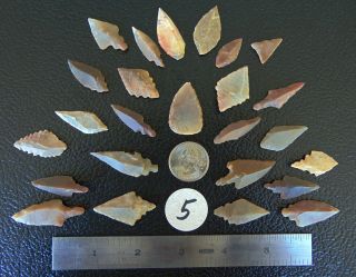 Nu5) 25 Uniface Unifaced Neolithic Artifacts Arrowheads Arrow Head Points Africa