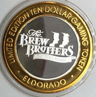 Eldorado Casino Reno $10 Silver Strike Token 1997 Brew Brothers