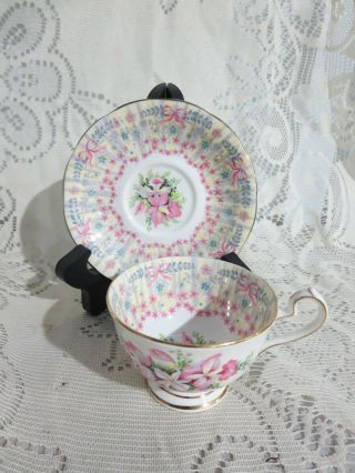 Vintage Queen Anne Royal Bridal Gown Cup & Saucer