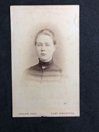 Victorian Carte De Visite Cdv: Lady: Page: East Grinstead