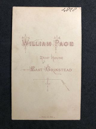 Victorian Carte De Visite CDV: Lady: Page: East Grinstead 3