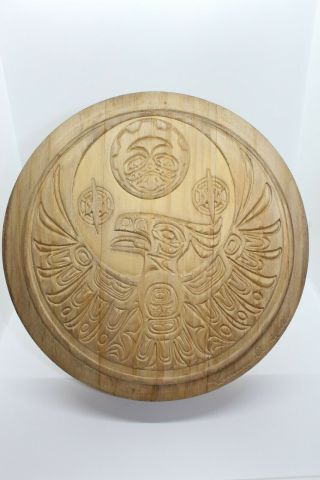 Mythic Raven Hand Carved Wood Box - Signed By Tribal Canadian Artist Wells