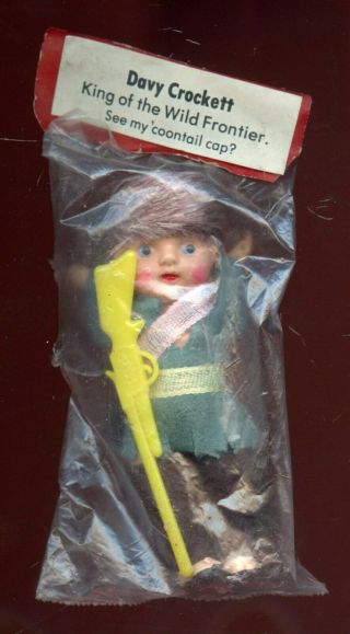 Vintage Davy Crockett Ornament Doll Package