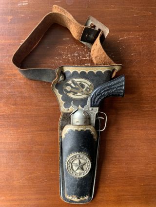 Vintage Cowboy Western Cap Gun And Holster