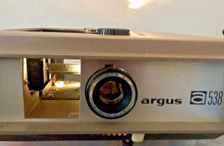Vintage Argus 538 Slide Projector W/ Power Cord & Bulb,  Great
