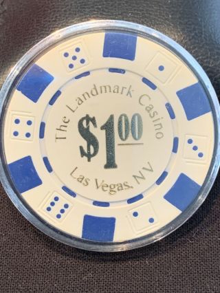 Landmark Casino Chip $1 Las Vegas Nevada Poker Blackjack Closed