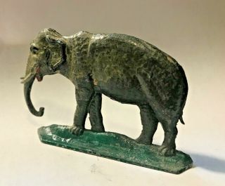 Vintage Painted Lead Toy Elephant Circus Zoo