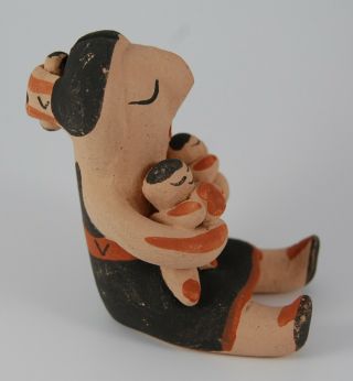 Vintage Sw Native American Storyteller Doll Polychrome Signed Jemez Pueblo Db98
