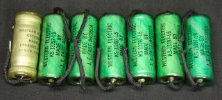 7 Vintage Western Electric Ks - 133397 - L6 Paper In Oil Capacitors.  02uf @ 1000vdc