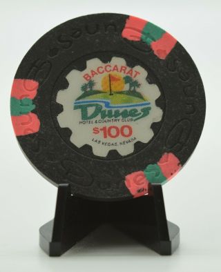 Dunes $100 Baccarat Casino Chip 43mm Las Vegas Nevada House Mold Paul - Son 1980 