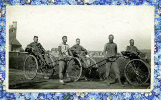 Wwi Era Doughboys Us Soldiers In Chinese Rickshaws 1910s China Photo