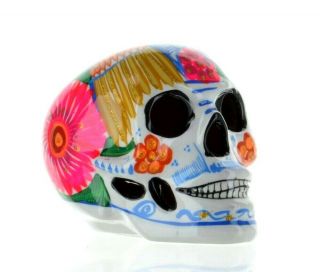Disney Day Of The Dead Ceramic Sugar Skull Multicolor Dia De Los Muertos