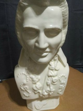 Vintage White 1977 Elvis Presley Bust Statue