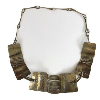 Large Mid Century Brutalist Brass / Bronze Belt - Vintage Statement Piece