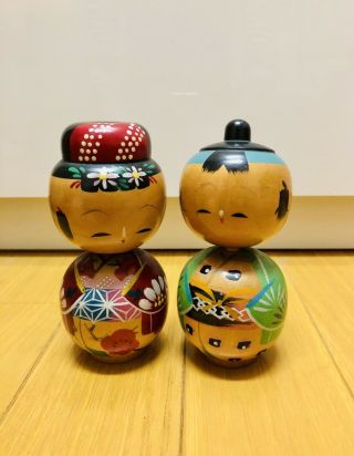 Kokeshi Japanese Doll Vintage Antique Japan Traditional Wood Bobble Head