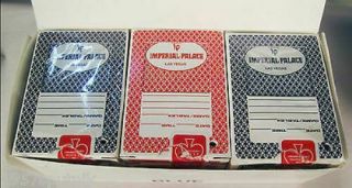 12 Decks Imperial Palace Hotel Casino Blue,  Red Playing Cards Las Vegas Poker