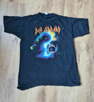 Real Vintage 80s Def Leppard Hysteria Tshirt L Xl