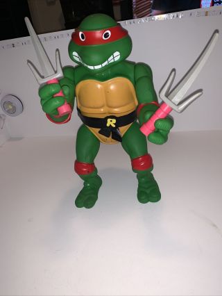 Vintage 1989 Mirage Studios 13 " Teenage Mutant Ninja Turtles " Raphael " With Sai