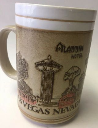 Vintage Las Vegas Strip Mug Aladdin Hotel 16 Oz (a)