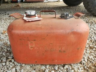 Vintage Omc Johnson Evinrude Outboard 6 Gallon Boat Gas Tank With Fuel Gauge