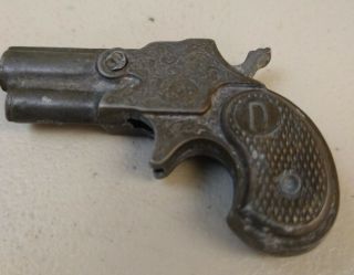 Vintage Mini Toy Metal Derringer Cap Gun 3 inch long 3