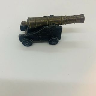 Vintage Penncraft Cast Iron Civil War Cannon Brass And Black