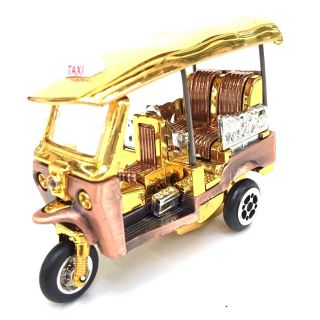 Thai Tuk Tuk Model Gold Color Classic 3 Wheels Collectible Souvenir Gift Decor