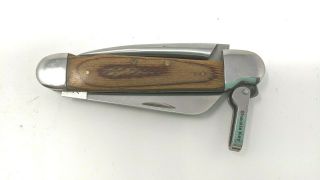 Colonial Prov USA 2015 Rigging Folding Pocket Knife Marlinspike Wood Handle 3