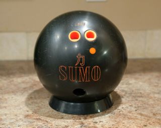 Amf Sumo Bowling Ball - 15 Lb - Urethane - Vintage - Single Drill
