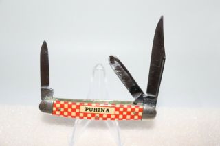 Vintage Kutmaster Utica N.  Y.  U.  S.  A.  PURINA Advertising Pocket Knife 3
