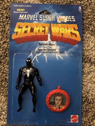 Vintage 1984 Mattel Marvel Secret Wars Black Spider - Man Action Figure Spiderman
