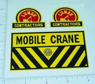 Marx Lumar Contractors Mobile Crane Sticker Set Mx - 030