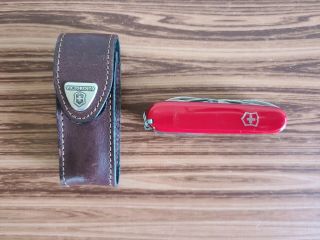 Victorinox Deluxe Tinker Swiss Army Knife W/leather Sheath 008r