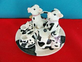 Ten 10 Piece (includes Lids) Black & White Cow Children 