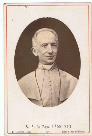 Cabinet Card Of Pope Leon Xiii