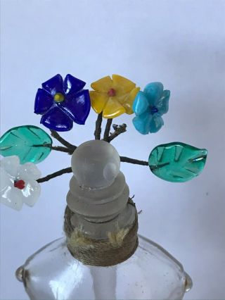 Vintage ' SHOCKING ' Perfume Bottle By SCHIAPARELLI - Female Form - Glass Flowers 2