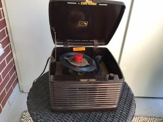 Vintage Rca Victor 45 - Ey - 3 Victrola Bakelite Phonograph Record Player