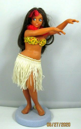Hawaiian Hula Girl Doll Figure 11 " Tall Aloha Hawaii