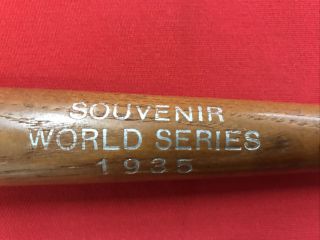 Vintage 1935 World Series Souvenir Mini Bat Detroit Tigers/chicago Cubs