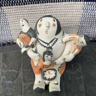 Storyteller Pottery Figure Mexico - Signed