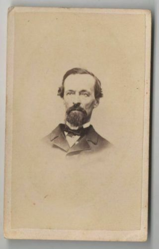 Cdv Photo Civil War Era Bearded Gent,  Philadelphia,  Tax Stamp On Back 1860s