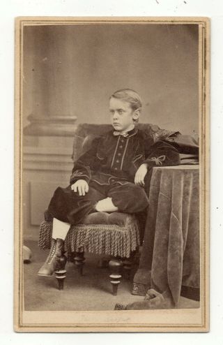 Antique 1860s Cdv Photo Handsome Young Boy Montpelier Vermont
