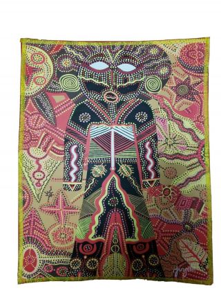 Australia Aboriginal Art Work Colorful Painting On Canvas