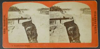 Niagara Falls Stereoview c.  1870s Prospect Point - Geo.  Barker Photographer 2