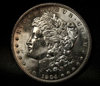 Bu 1904 - O Morgan Silver Dollar 90 Vintage U.  S Coin 5