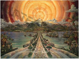 Visionary Art " The Path " Vintage 1975 Poster By Joseph Parker,  Limited