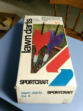 Vintage Sportcraft Jarts Outdoor Lawn Darts Game Box Only
